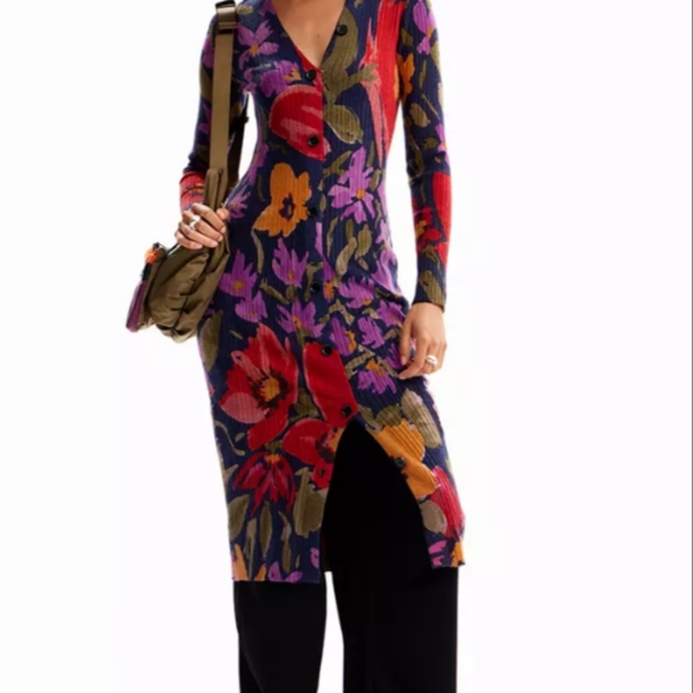Desigual Multicolor Floral Midi Dress - Picture 3 of 5
